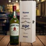Any Name, Age & Message Whiskey - Personalised Wooden Box
