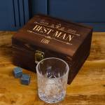 Personalised Any Title and Name - Wooden Boxed Whiskey Set