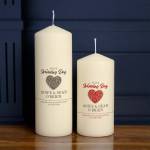 On Your Wedding Day Heart - Personalised Candle