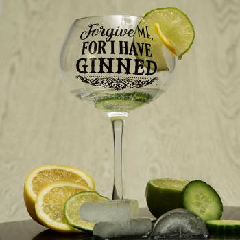 Forgive Me Gin Glass