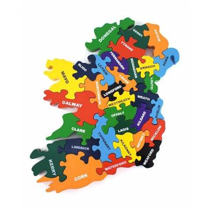 Handcrafted Map of Ireland Wooden Jigsaw