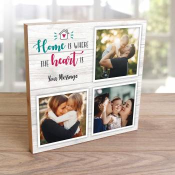 Home Is Where The Heart Is - Wooden Photo Blocks