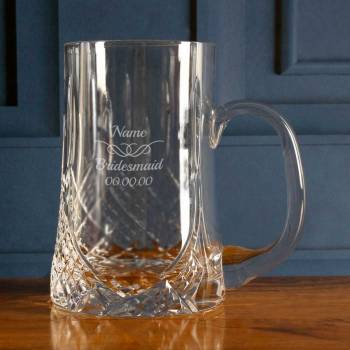 Wedding Party - Personalised Stein Glass Crystal Tankard
