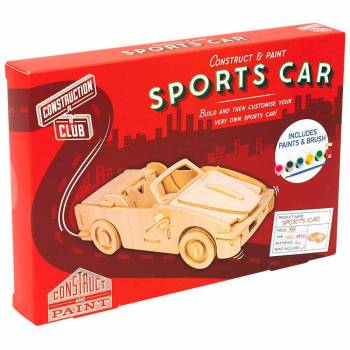 Sports Car Construction Kit & Paint Set
