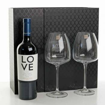 Tipperary Crystal Red Wine Glasses & LOVE Wine