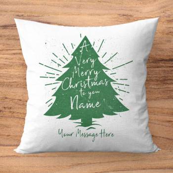 A Very Merry Christmas Personalised Cushion Square