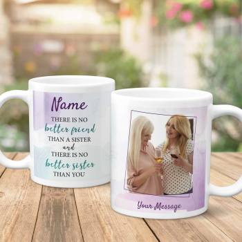 There's No Better Sister Any Photo And Message - Personalised Mug