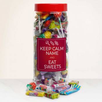 Keep Calm And Eat Sweets Personalised Sweets Jar