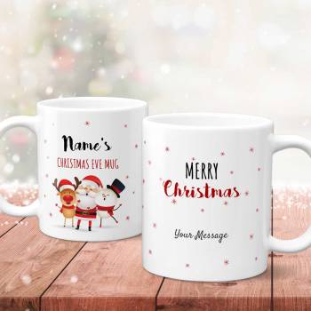 Name's Christmas Eve Mug Santa's Friends - Personalised Mug