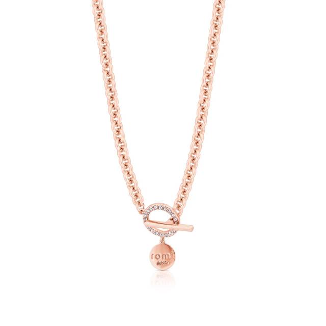 Tipperary Romi Rose Gold Chain Bar Necklace