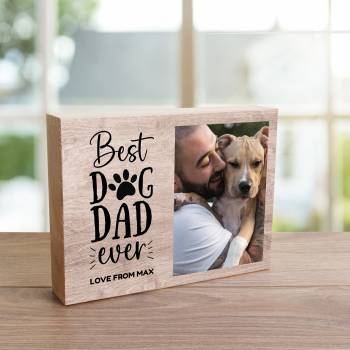 Best Dog Dad Ever - Wooden Photo Blocks