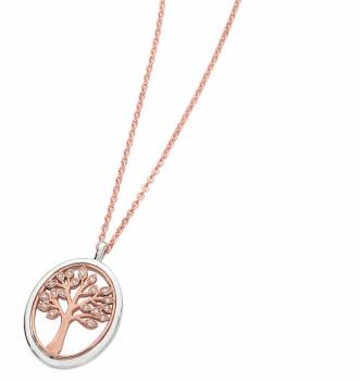 Oval Tree Of Life Pendant Rose Gold
