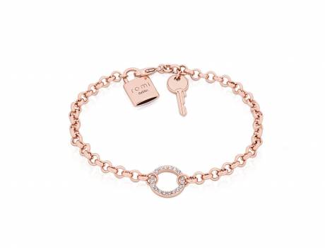 Romi Rose Gold Padlock & Key Bracelet