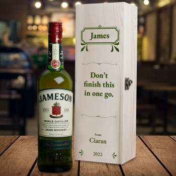 Any Text - Personalised Whiskey Wooden Box