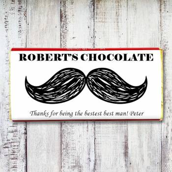 Moustache Personalised Chocolate Bar