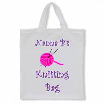Knitting Personalised Tote Bag