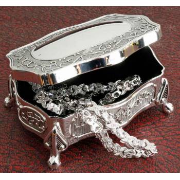 Trinket Box with Flowers - Engraved With Your Message