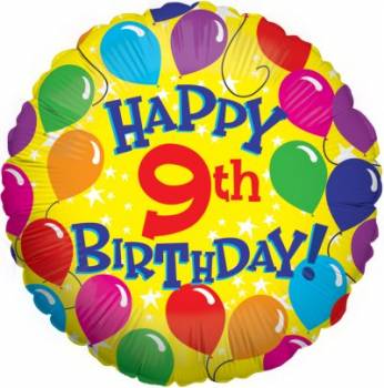 Happy 9th Birthday Balloon in a Box