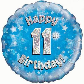 Happy 11th Birthday (BLUE) Balloon in a Box
