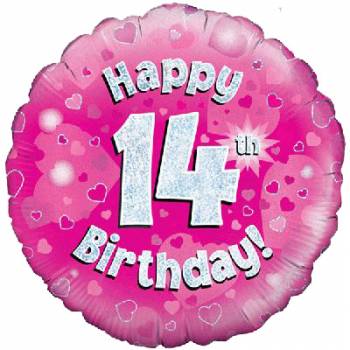 Happy 14th Birthday (PINK) Balloon in a Box