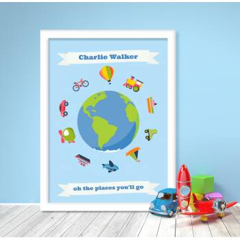 The Places You'll Go Baby Personalised Poster