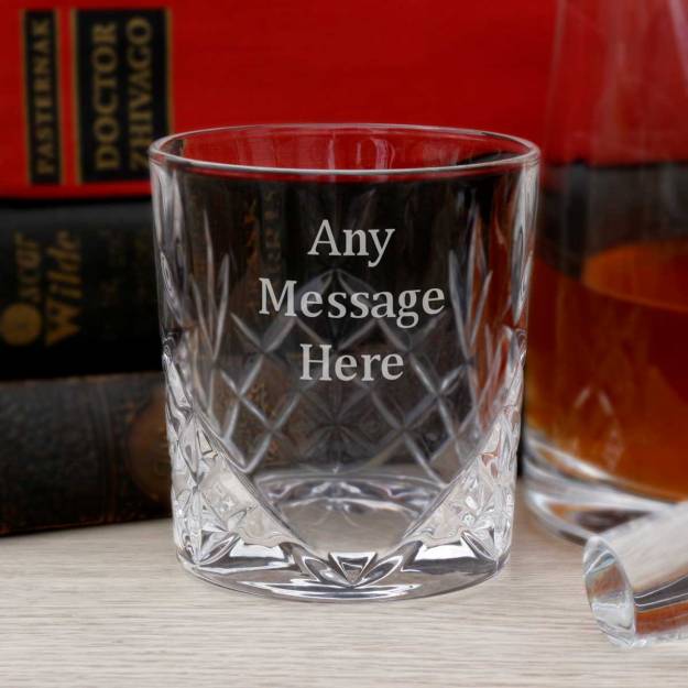 Any Message - Personalised Cut-Glass Whiskey Glass