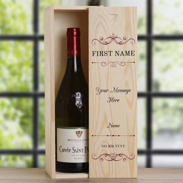 Any Message - Personalised Wooden Single Wine Box