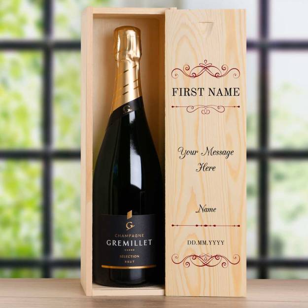 Any Message - Personalised Single Champagne Box