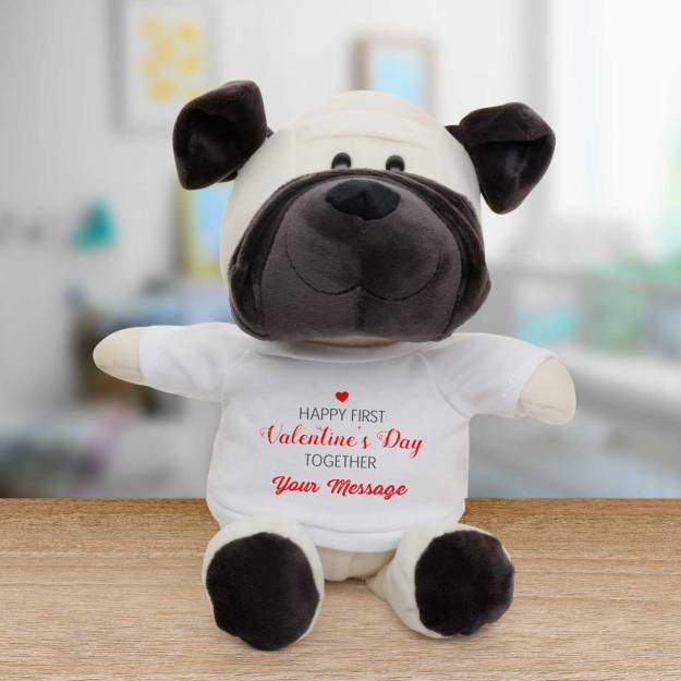 Happy First Valentines Day Together Any Message - Personalised Animal