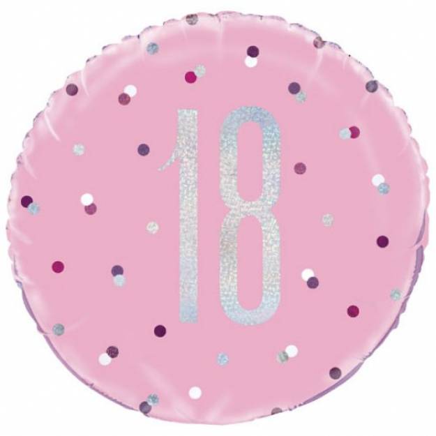 Happy 18th Birthday Pink Balloon in a Box