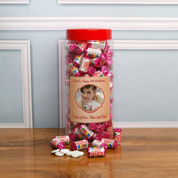 Any Photo And Message Personalised Sweets Jar