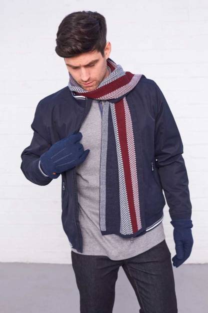 Mens Wool Gloves And Scarf Set