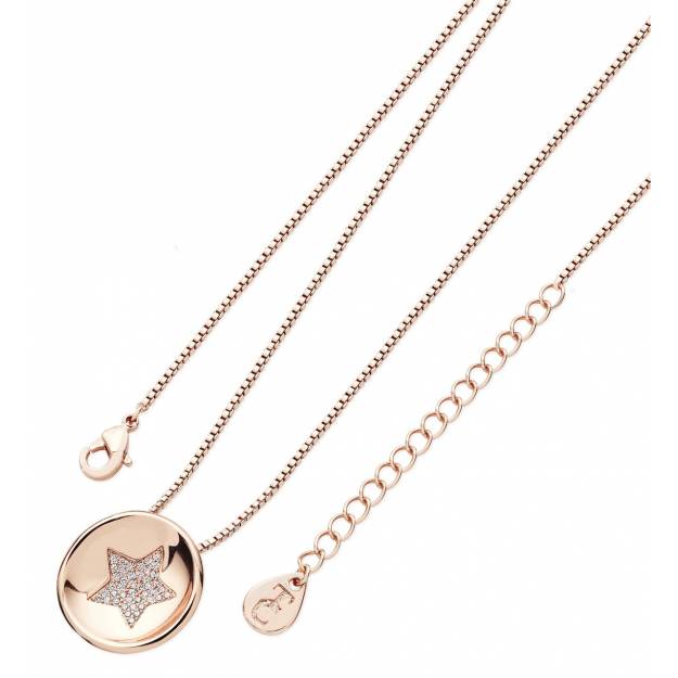 Tipperary Star Rose Gold Pave Concave Pendant