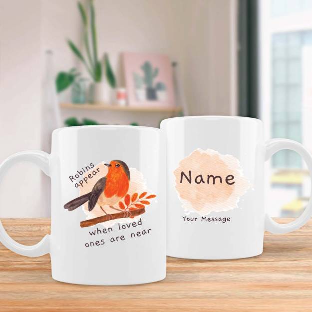 Robin Any Name and Message - Personalised Mug