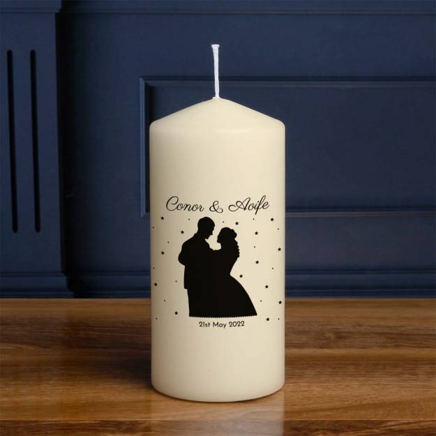 Couple's Silhouette - Personalised Candle