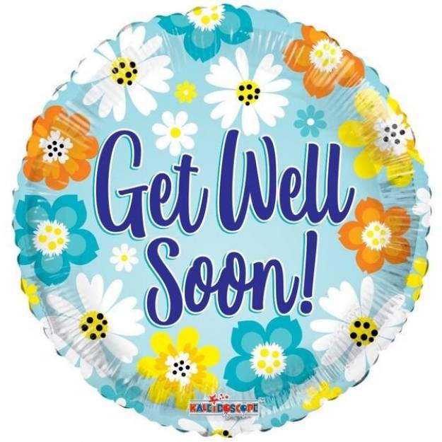 Get Well Soon Flowers Balloon in a Box