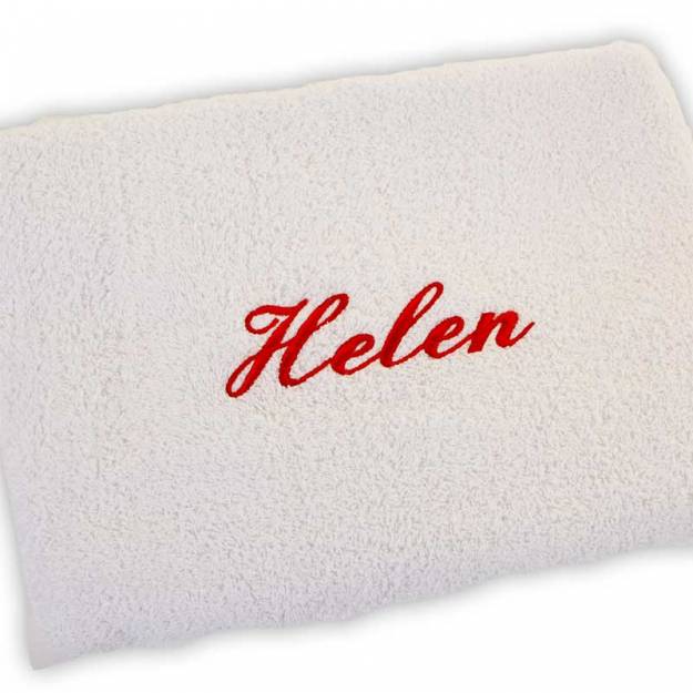 Embroidered Personalised Bath Towel