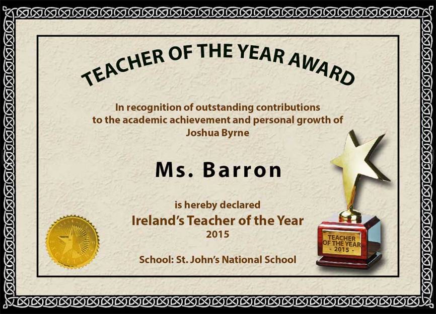 Teacher of the Year Personalised Mouse Mat
