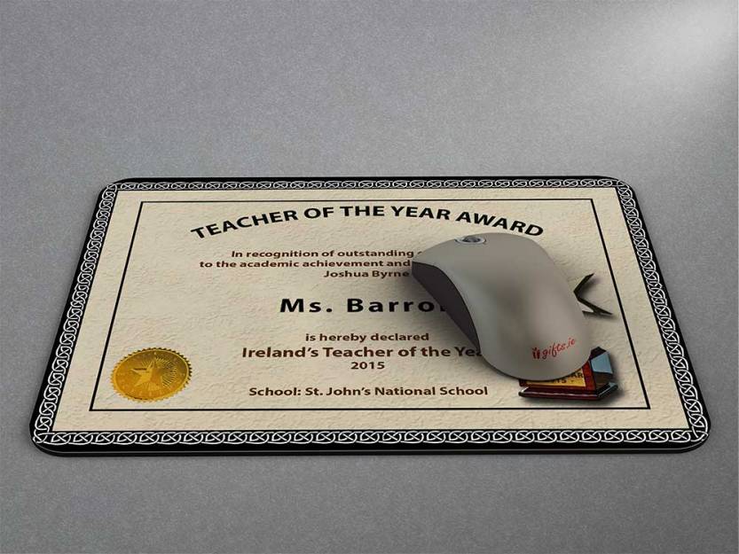 Teacher of the Year Personalised Mouse Mat
