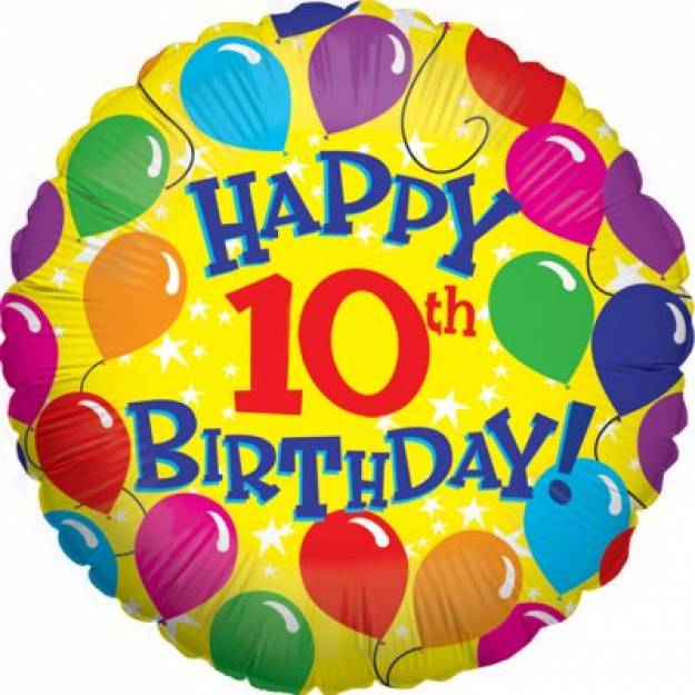 Balloon in a Box - Happy 10th Birthday
