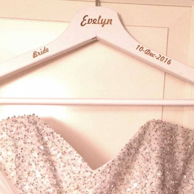 Three Part Personalised Wooden Hangers