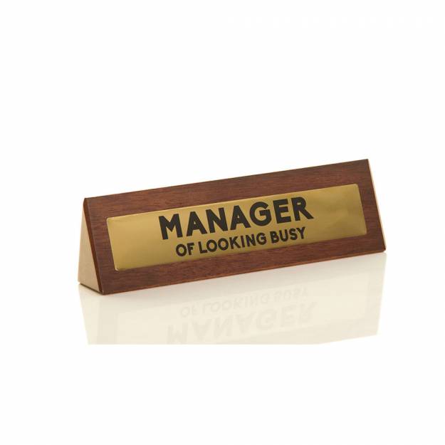 Manager - Wooden Desk Sign