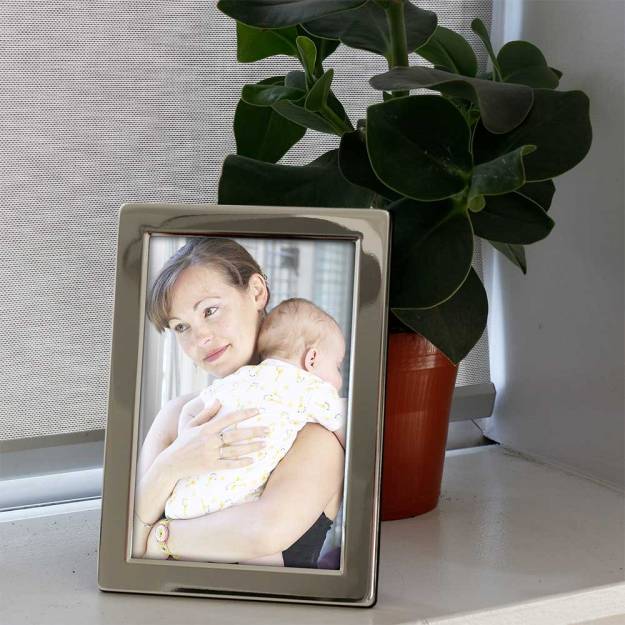 Silver Plated Frame - Engraved With Your Message 4 x 6
