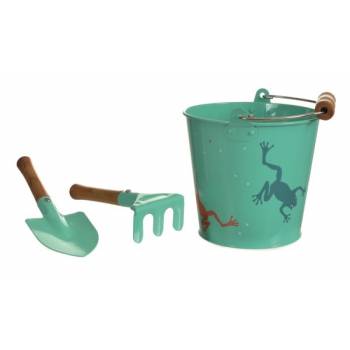 Bucket, Spade & Rake Set Frog