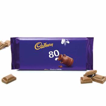 80th Birthday - Cadbury Dairy Milk Chocolate Bar 110g
