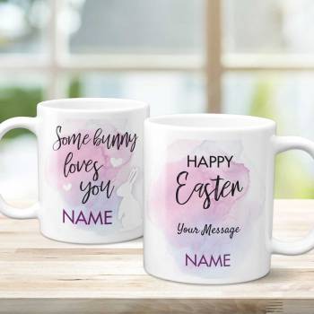 Some Bunny Loves You Watercolour - Personalised Mug