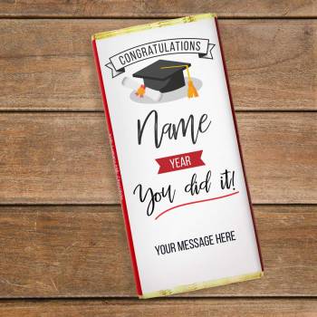 You Did It Graduation Personalised Chocolate Bar