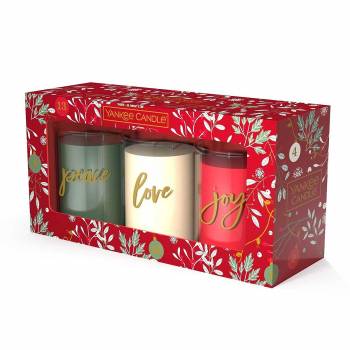 Yankee Christmas Candles 3 Sentiment Tumblers Gift Set