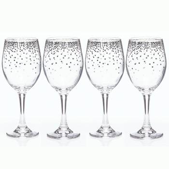 Silver Dot Wine Glasses Set of 4 - Newgrange