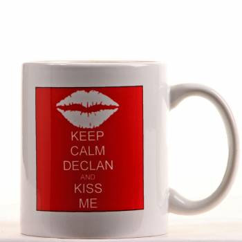 Keep Calm Kiss Me Personalised Mug